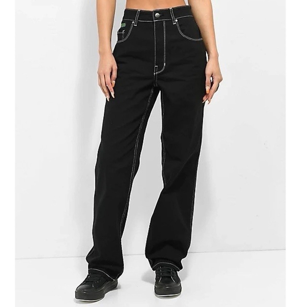 Empyre Tori Carpenter Skate Jeans Pants Black Wide Leg Womens Size 6‎ Carpenter